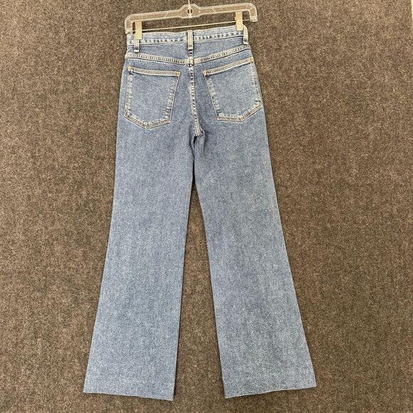 rag & bone Jeans Womens 24 Blue High Waist Flared Leg Stretch Denim Made in USA - Picture 8 of 11
